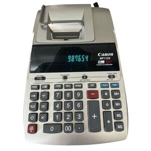Canon MP11DX 12-Digits 2-Color Clock Calendar Adding Machine Printing Calculator